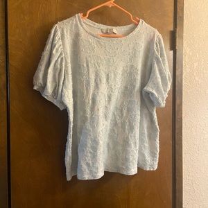 Puff sleeve top- Loft Plus- mint color
